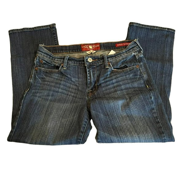 Lucky Brand Crop Jeans Womens 6 / 28 Sweet N Crop Dark Wash Mid Rise Stretch - Picture 1 of 8